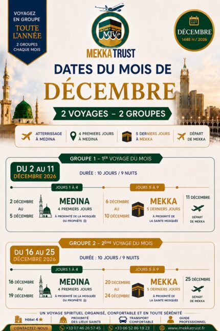Flyer Package Omra Décembre 2026 - Mekka Trust
