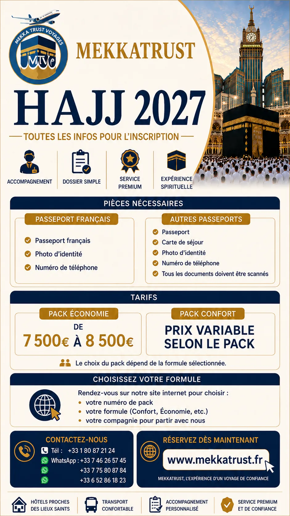 Hajj 2027 Pack Économie - Mekka Trust