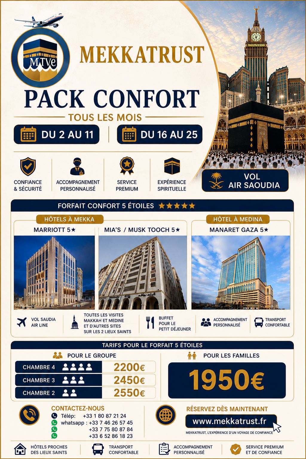 Pack Confort 5 Étoiles - Mekka Trust